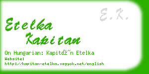 etelka kapitan business card